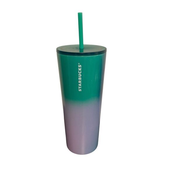 Starbucks Stainless Steel Tumbler 24 Oz. Ombre Green Purple - Picture 1 of 5